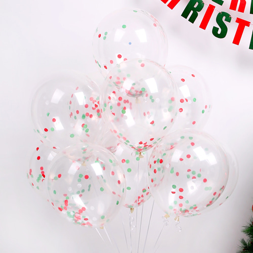 헬륨풍선(30개)모던믹스 컨페티세트-크리스마스